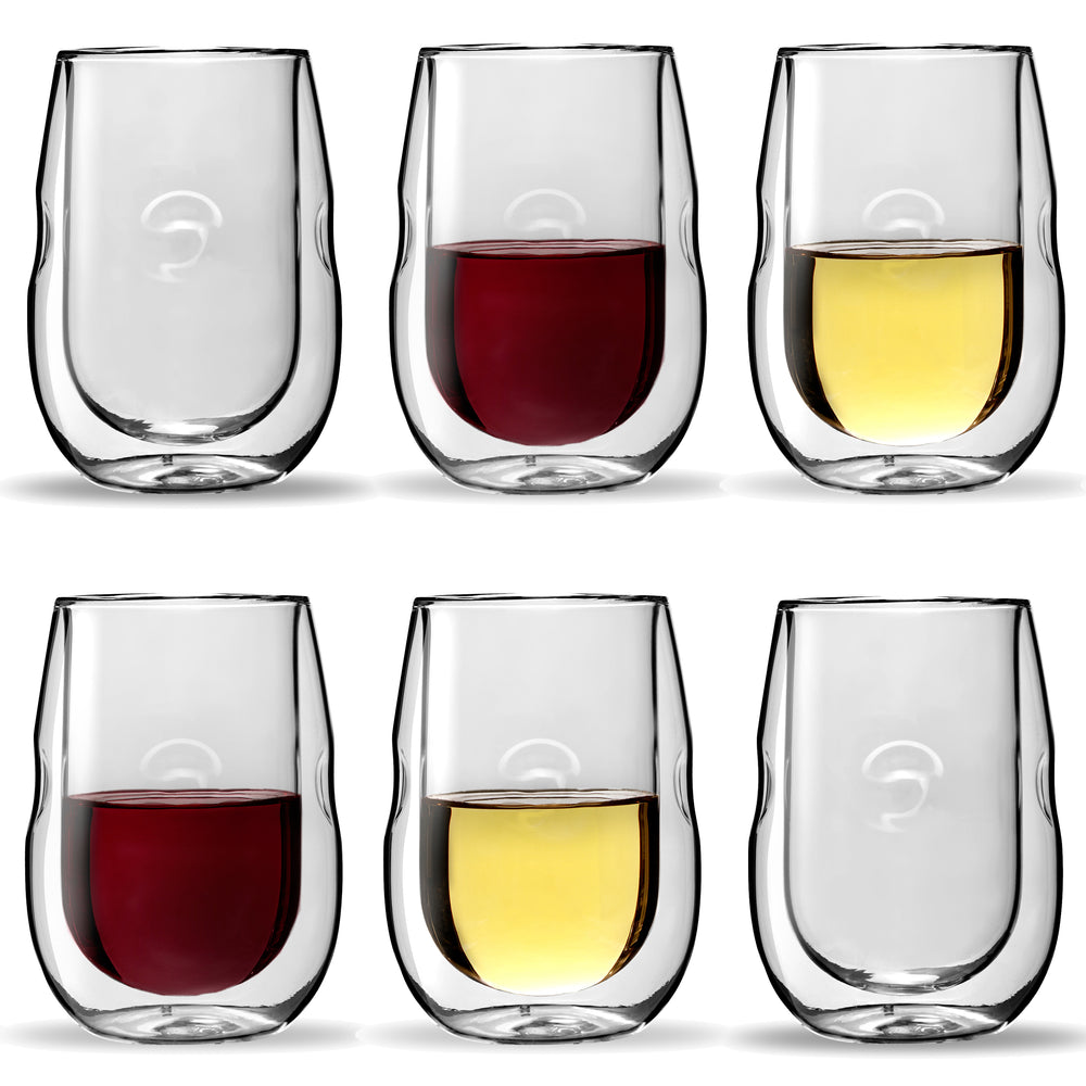 Moderna Double Wall Insulated Wine Glasses Set of 4 Borosilicate 10 oz Image 2