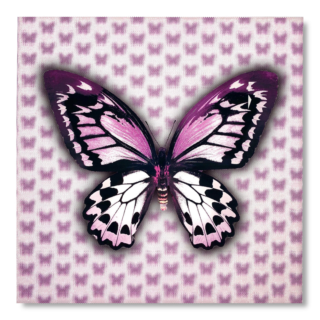 5D Multi-Dimensional Custom Made Purple Butterfly Wall Art Print on Strong Polycarbonate Panel - Lenticular Artwork by Image 1