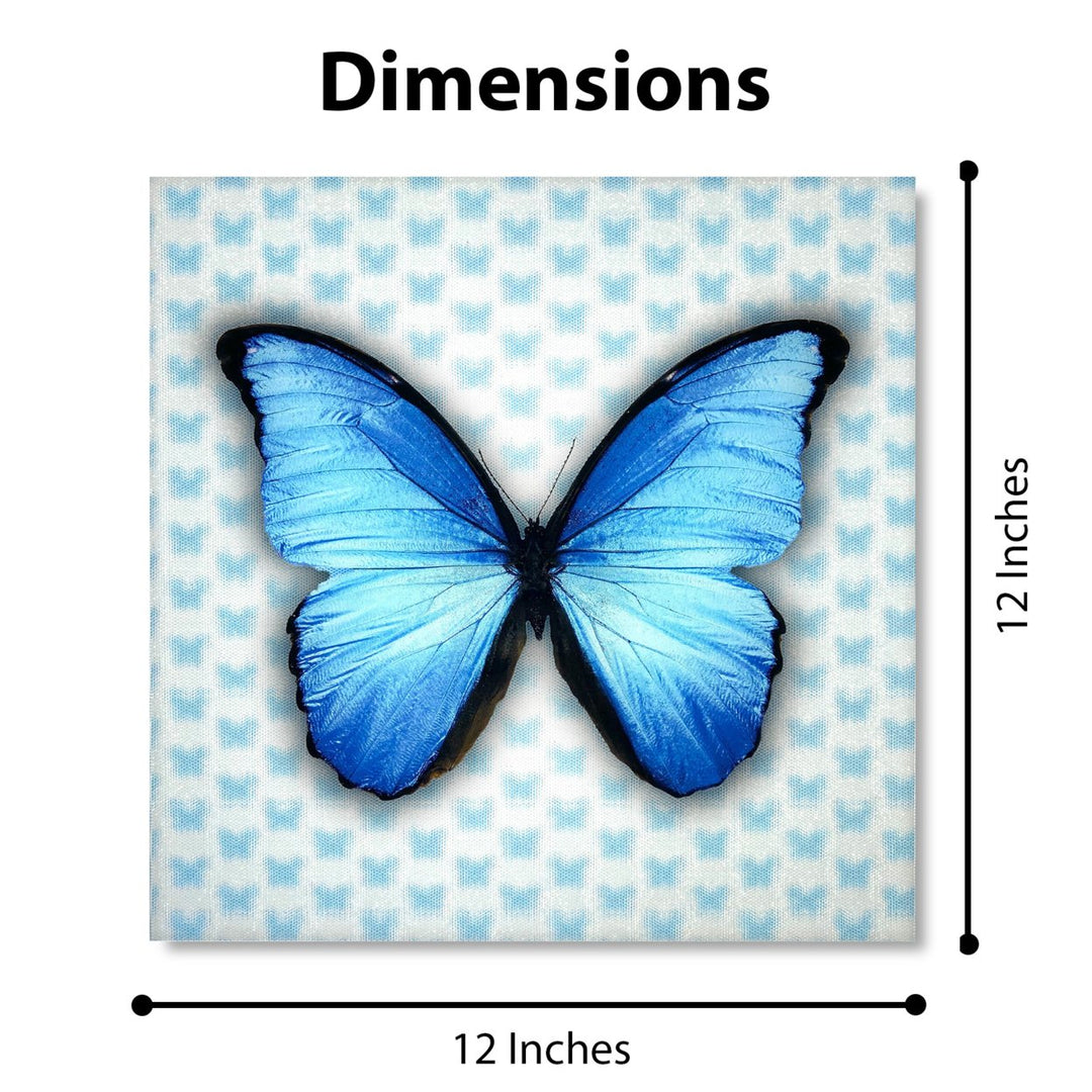 Multi-Dimensional 5D Blue Butterfly Wall Art Print on Strong Polycarbonate Panel w Vibrant Colors - Lenticular Artwork Image 8