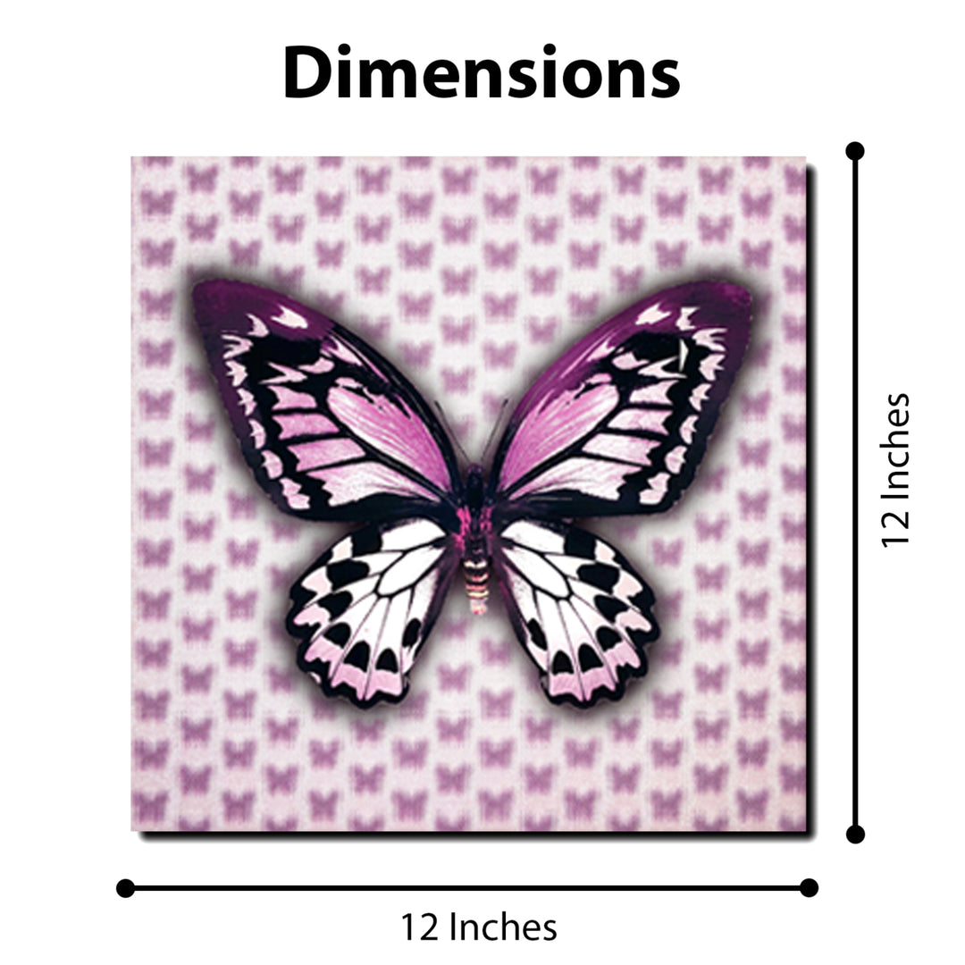 5D Multi-Dimensional Custom Made Purple Butterfly Wall Art Print on Strong Polycarbonate Panel - Lenticular Artwork by Image 8