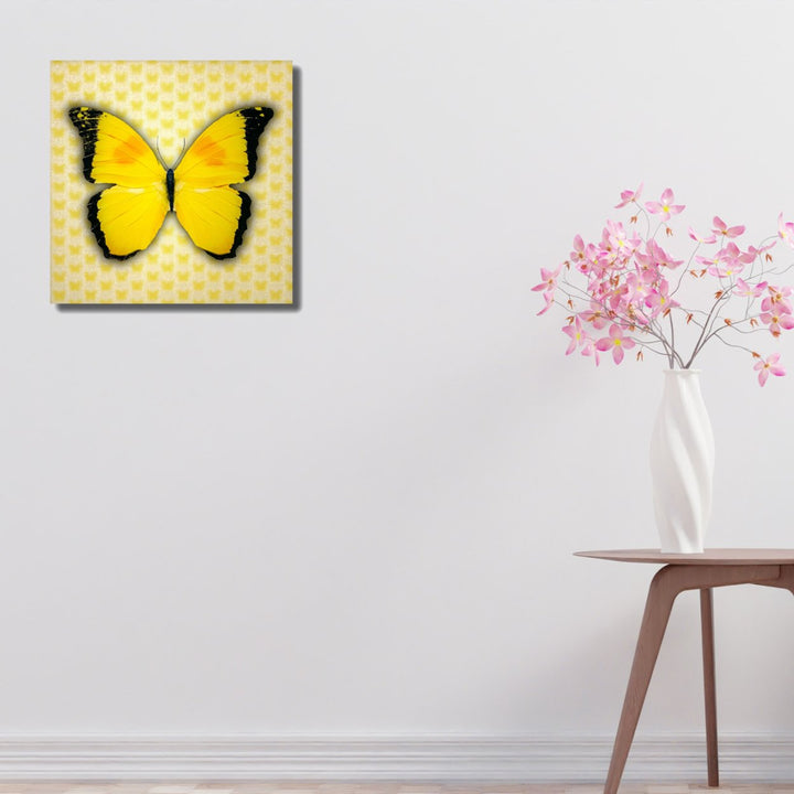 5D Multi-Dimensional Yellow Butterfly Wall Art Print on Strong Polycarbonate Panel - Immersive, Lenticular Artwork by Image 4