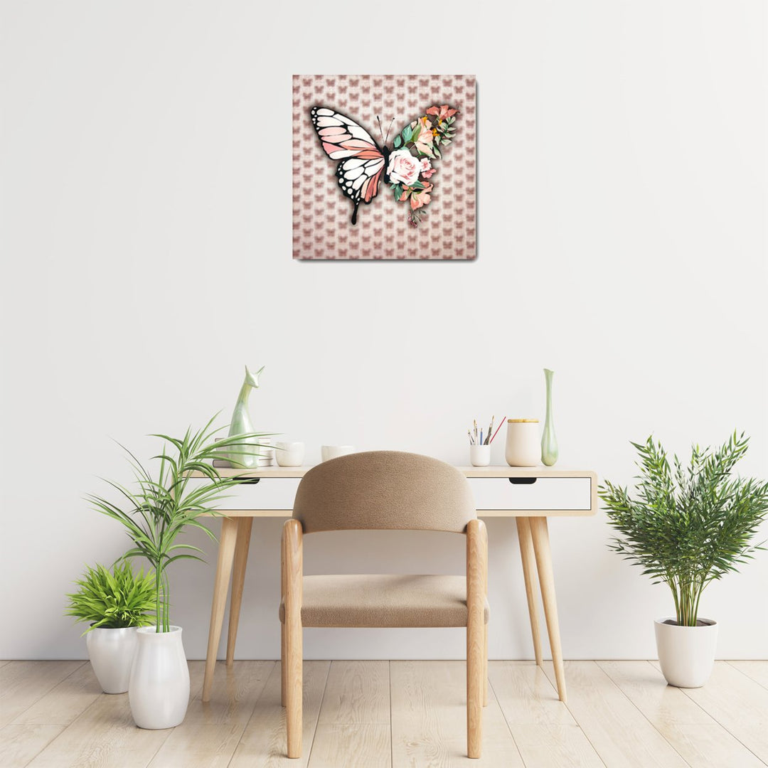 Multi-Dimensional 5D Flower Butterfly Wall Art Print on Strong Polycarbonate Panel w Vibrant Colors -Lenticular Artwork Image 7