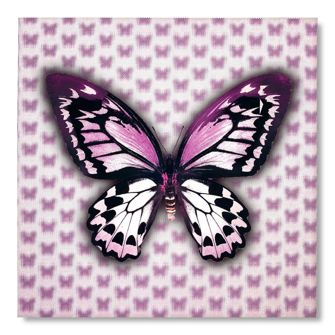 Matashi Multi-Dimensional Custom Made 5D Purple Butterfly Wall Art Print on Strong Polycarbonate Panel with Vibrant Image 1