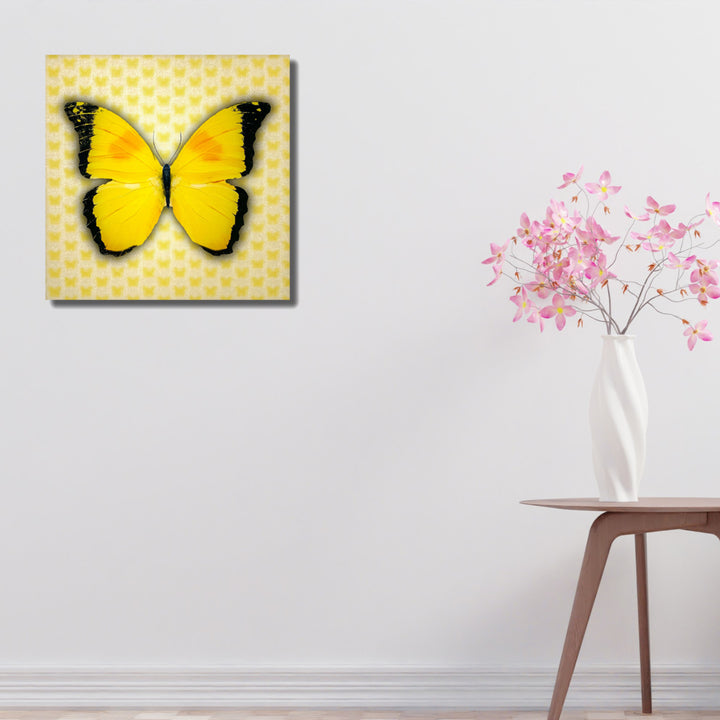 Matashi Multi-Dimensional Custom Made 5D Yellow Butterfly Wall Art Print on Strong Polycarbonate Panel with Vibrant Image 4