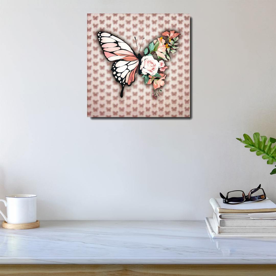 5D Multi-Dimensional Flower Butterfly Wall Art Print on Strong Polycarbonate Panel - Interactive, Lenticular Artwork by Image 3