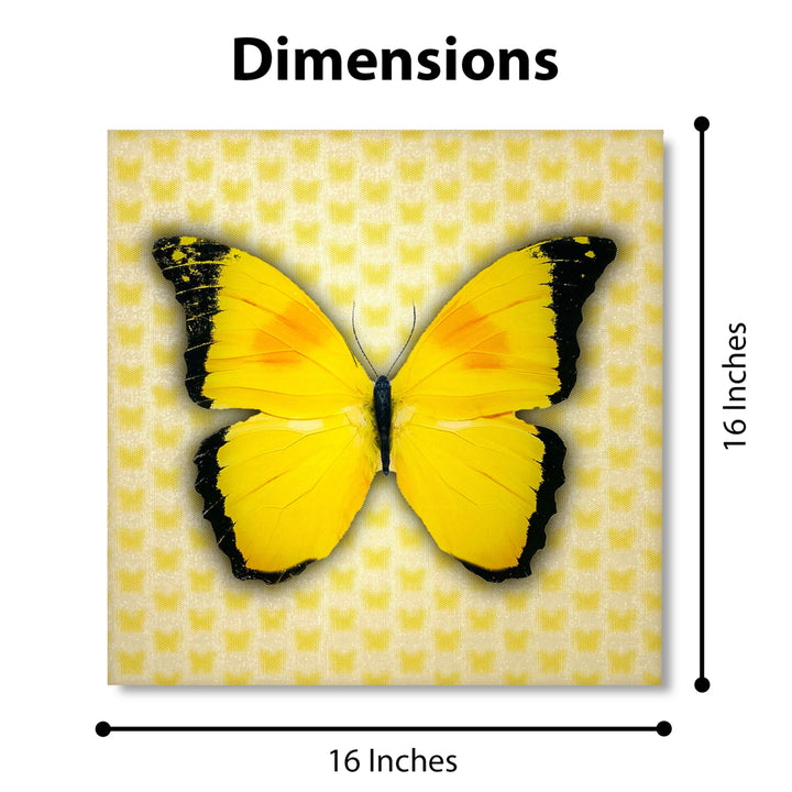 Matashi Multi-Dimensional Custom Made 5D Yellow Butterfly Wall Art Print on Strong Polycarbonate Panel with Vibrant Image 8