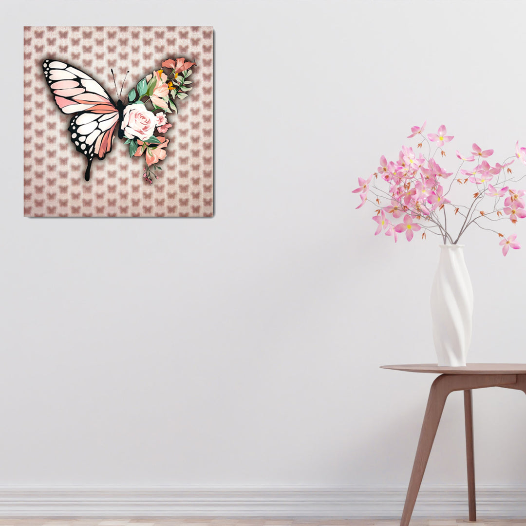 5D Multi-Dimensional Flower Butterfly Wall Art Print on Strong Polycarbonate Panel - Interactive, Lenticular Artwork by Image 4