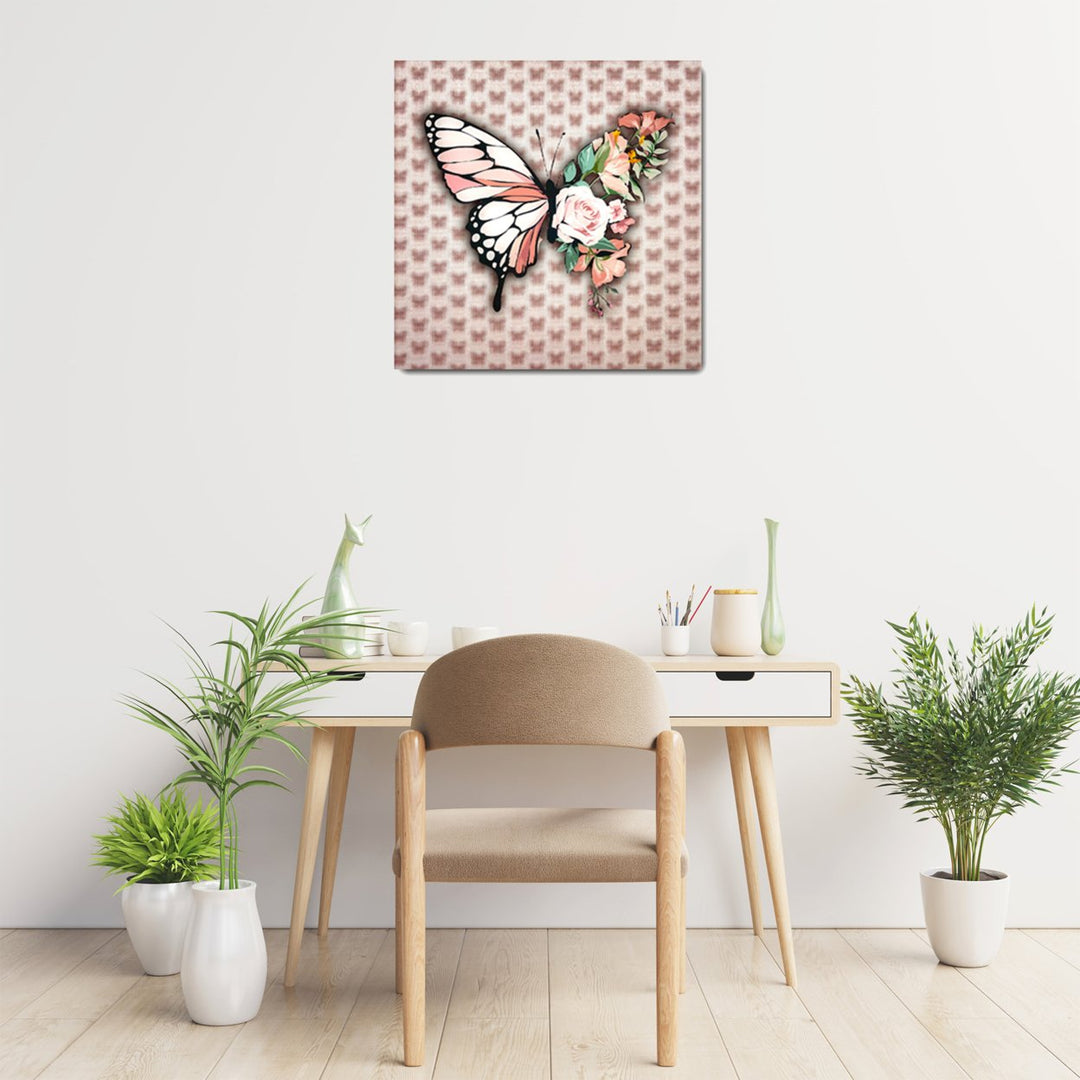 5D Multi-Dimensional Flower Butterfly Wall Art Print on Strong Polycarbonate Panel - Interactive, Lenticular Artwork by Image 9