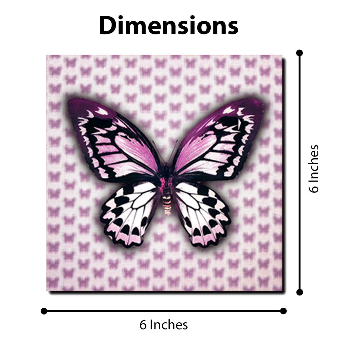 Multi-Dimensional Custom Made 5D Purple Butterfly Wall Art Print on Strong Polycarbonate Panel - Lenticular Artwork by Image 8