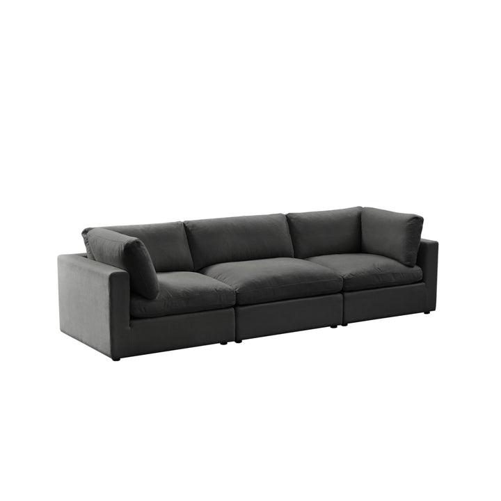 Yasmin Upholstered 3 Seat Linen Sofa Image 5
