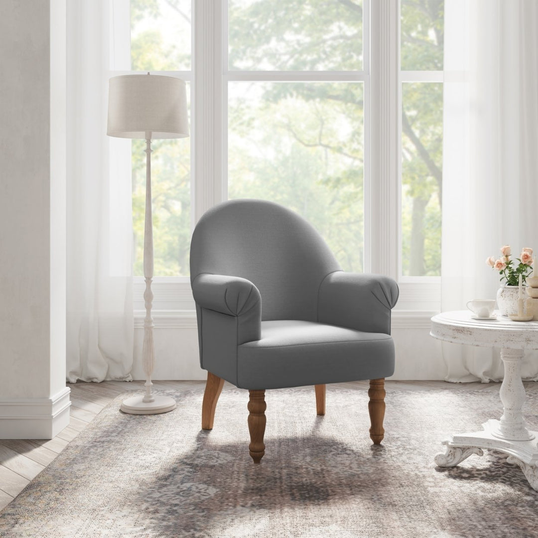 Syed Accent Chair-Upholstered-Flared arms-Curved Back Image 3