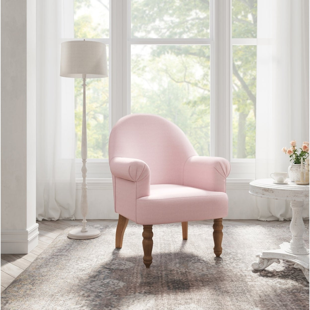 Syed Accent Chair-Upholstered-Flared arms-Curved Back Image 4