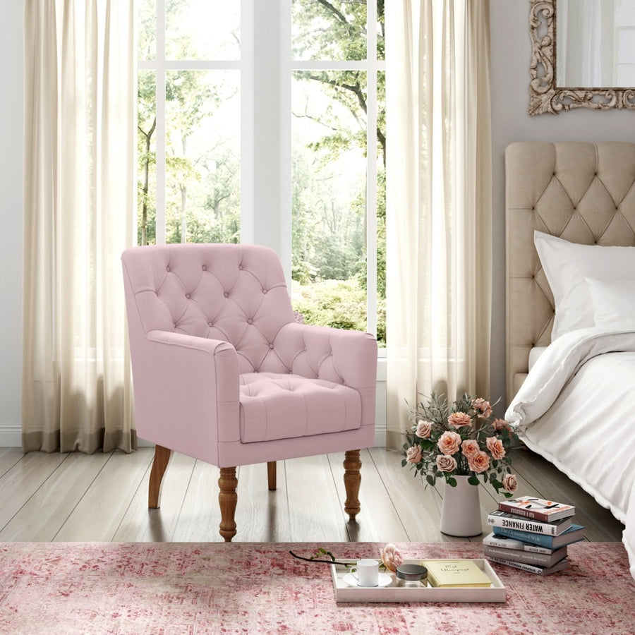 Aislynn Accent Chair-Upholstered-Flared Arms-Web Suspension Image 1