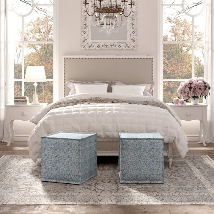 Kyndal Ottoman-Upholstered-Piping Accents - Image 5