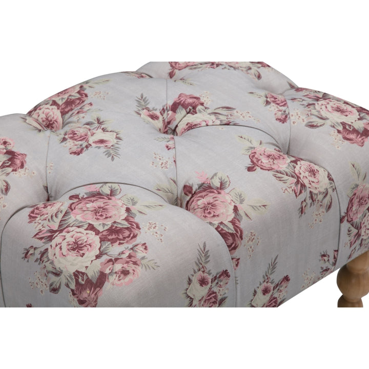 Nailah Ottoman-Upholstered-Tufted-Bun Shaped Legs Image 8