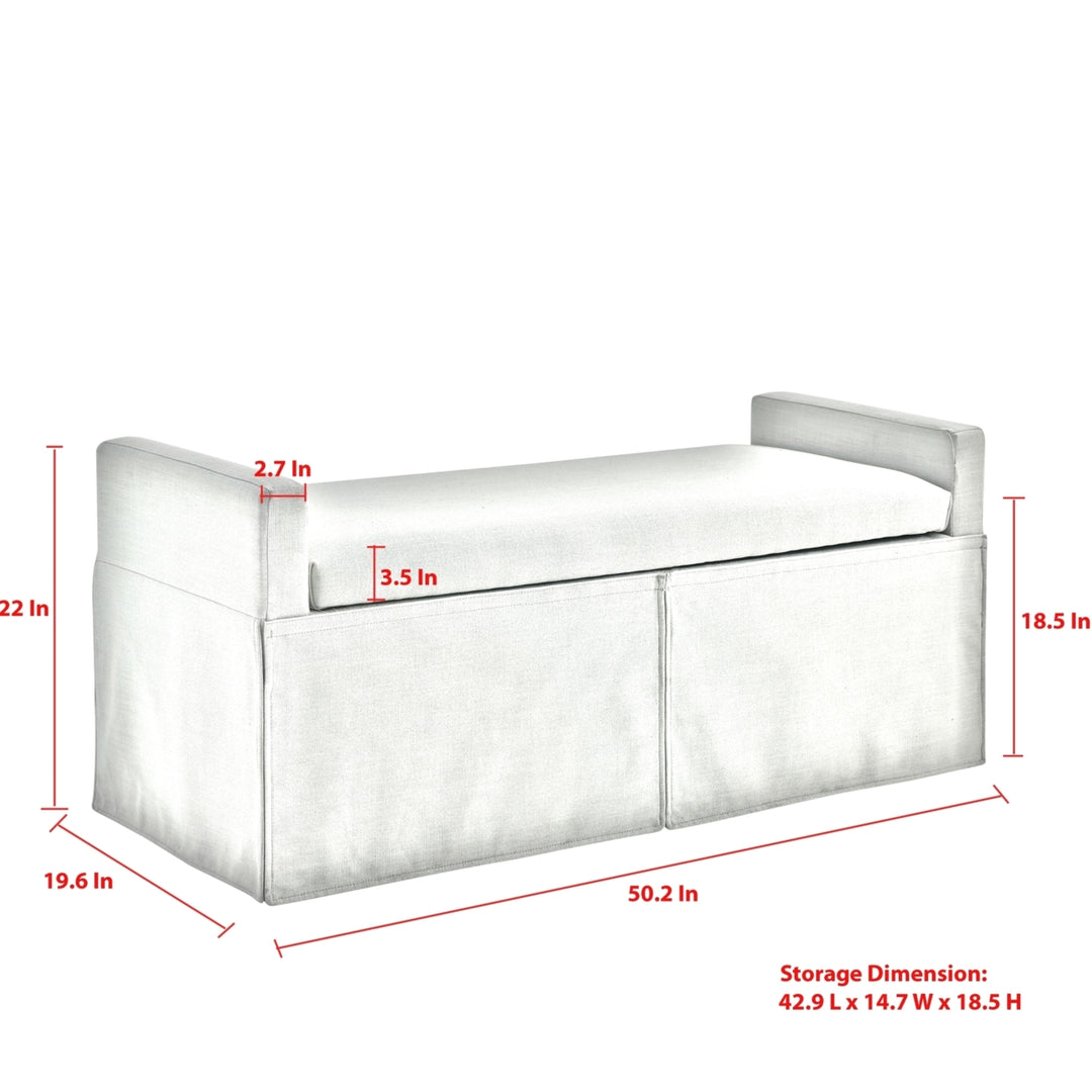 Xitlali Bench-Upholstered-Square Arms-Hinged Lid Image 11