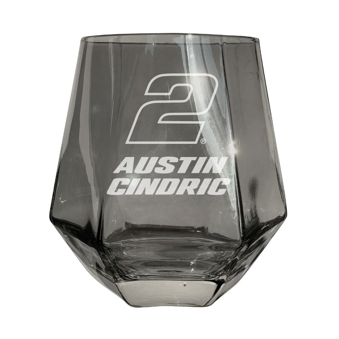 2 Austin Cindric Officially Licensed 10 oz Engraved Diamond Wine Glass Image 1