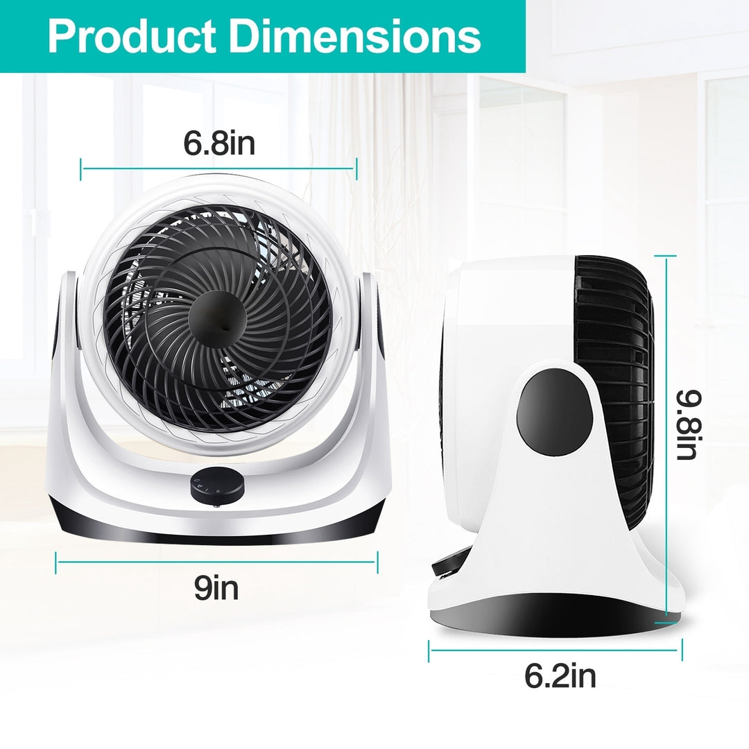 Table Desktop Fan Air Circulator Office Fan with 2 Speeds 270 Adjustable Head USB Plug Play for Room Office Kitchen Image 6