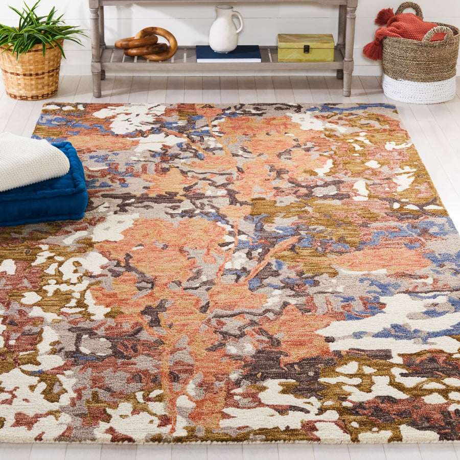 Safavieh BLM460P Blossom Rust / Ivory Image 1