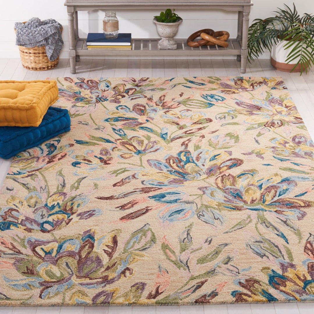 Safavieh BLM462B Blossom Beige / Purple Image 1