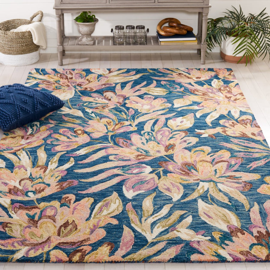 Safavieh BLM462M Blossom Blue / Plum Image 1