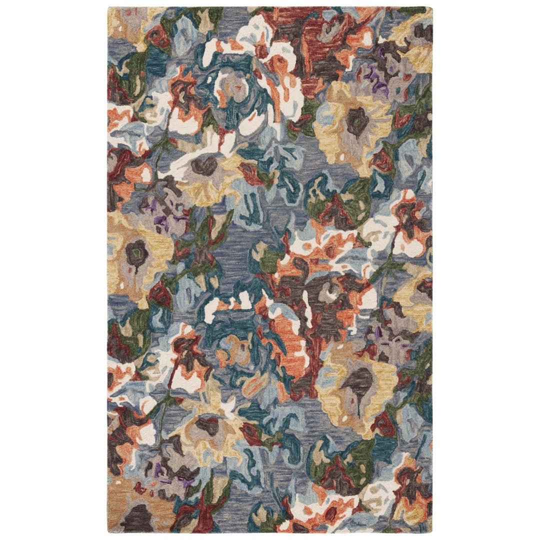 Safavieh BLM464L Blossom Light Blue / Rust Image 2