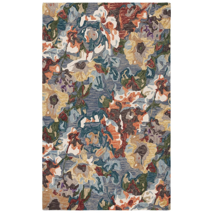 Safavieh BLM464L Blossom Light Blue / Rust Image 1