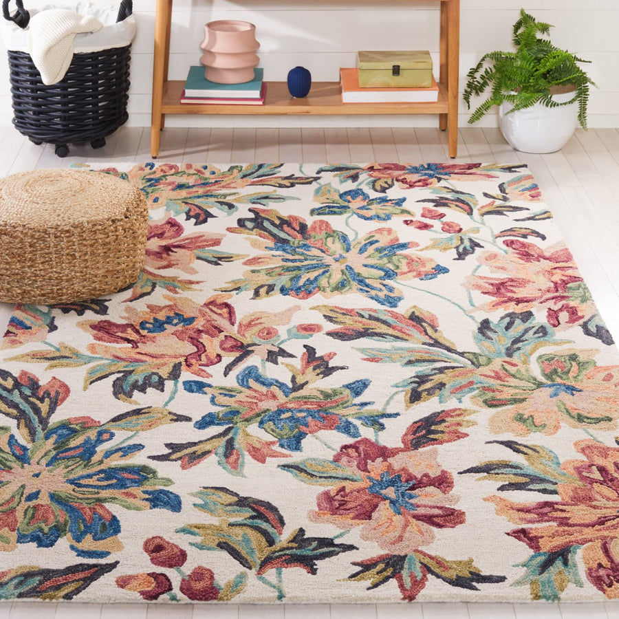 Safavieh BLM467A Blossom Ivory / Plum Image 1