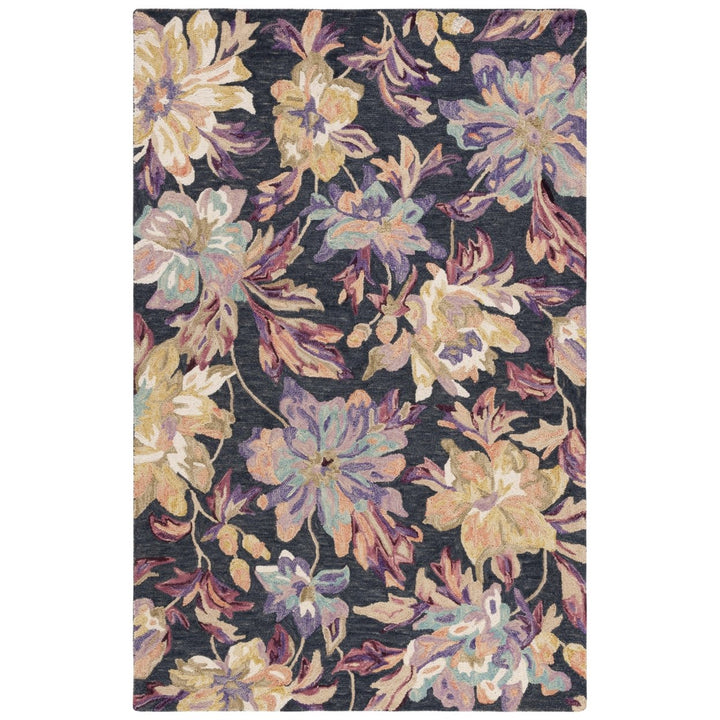 Safavieh BLM467H Blossom Charcoal / Plum Image 2