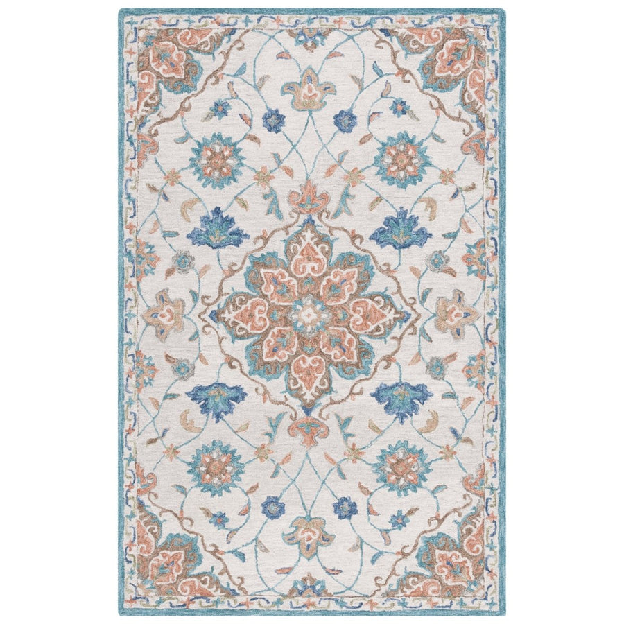 Safavieh BLM689B Blossom Beige / Blue Image 1