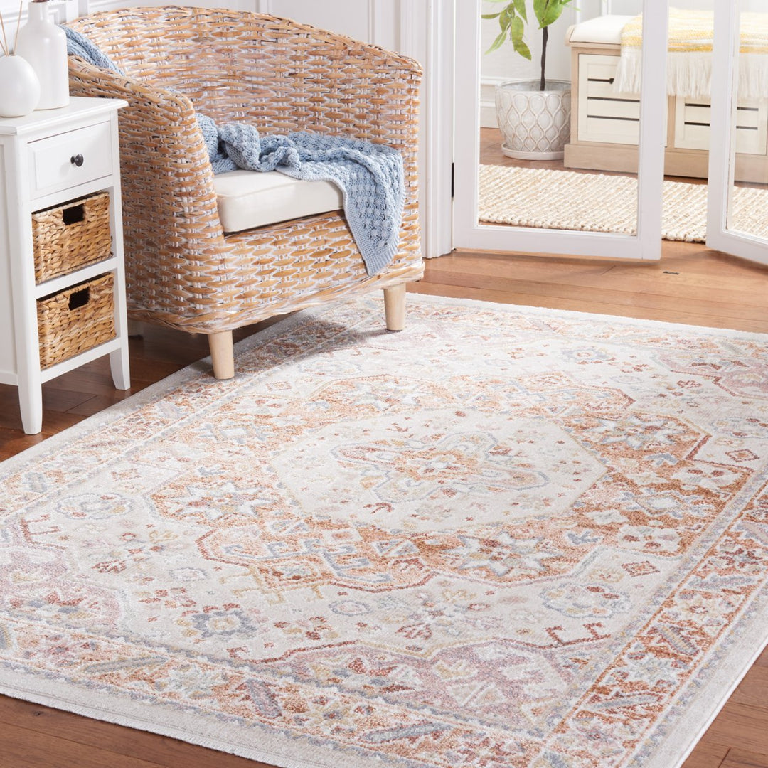 Safavieh BLR202B Blair Washable Beige / Rust Image 1