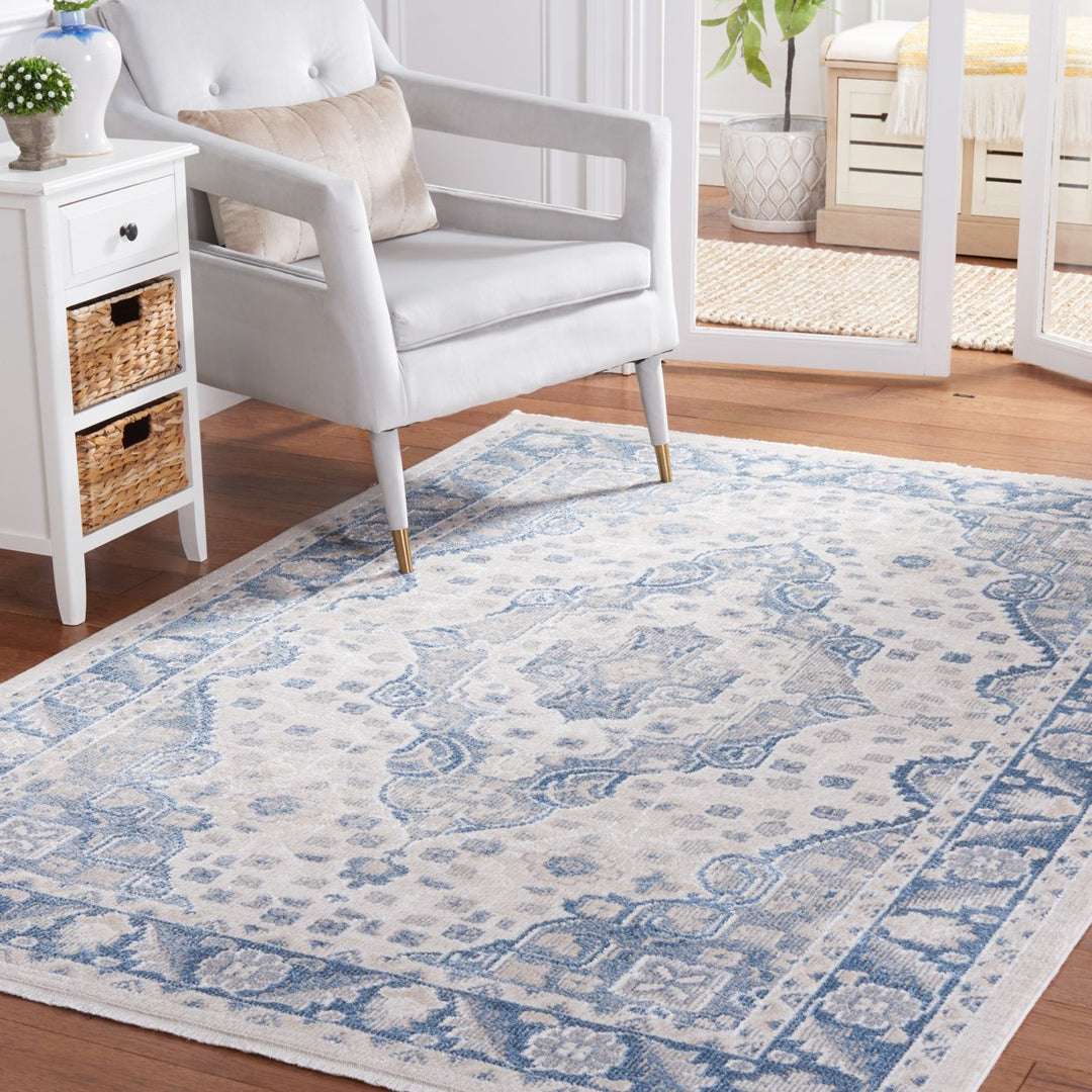 Safavieh BLR208B Blair Washable Beige / Grey Blue Image 1