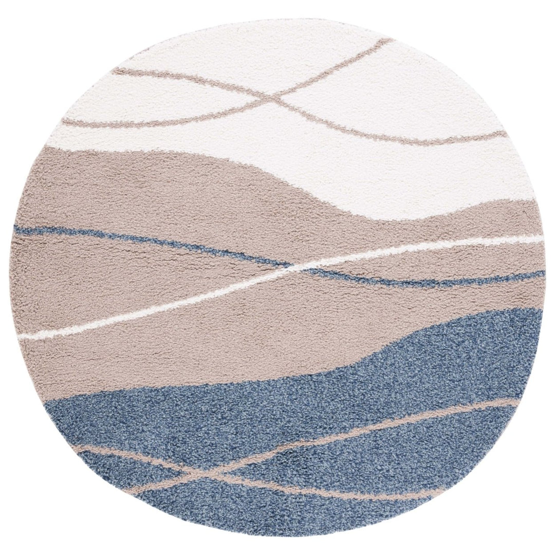 Safavieh CLC108E Calico Shag Taupe / Blue Image 1