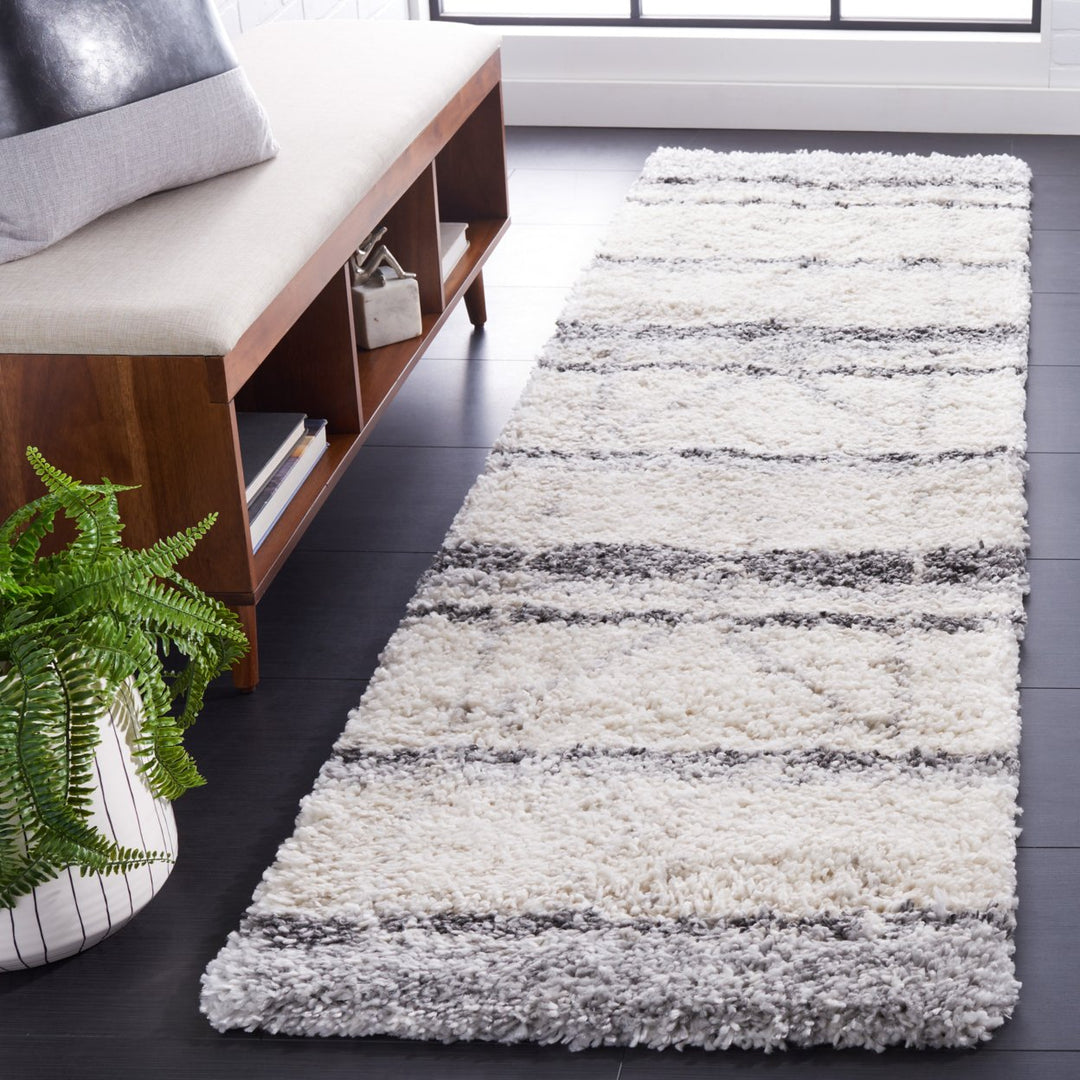 Safavieh FNT825A Fontana Shag 800 Ivory / Grey Image 9