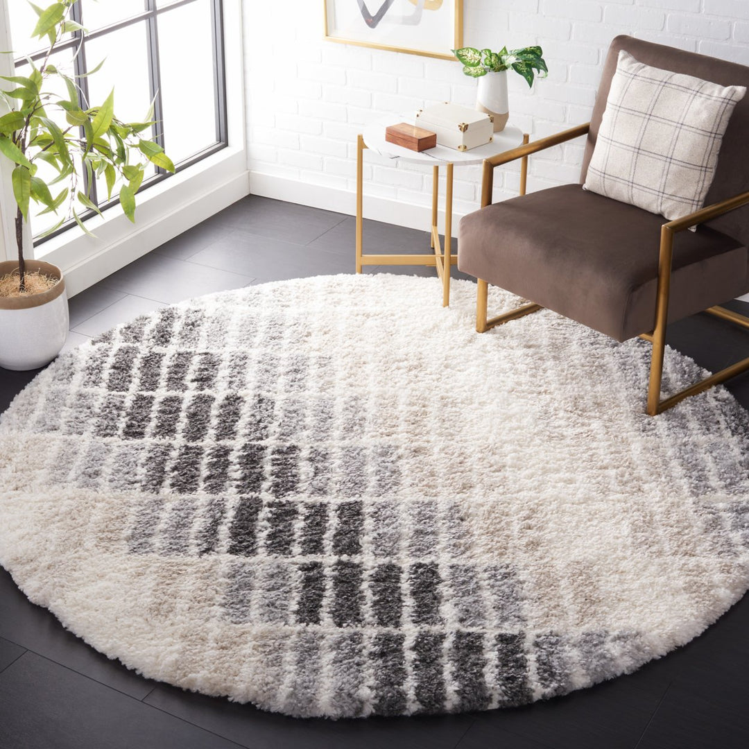 Safavieh FNT823A Fontana Shag 800 Ivory / Grey Image 8