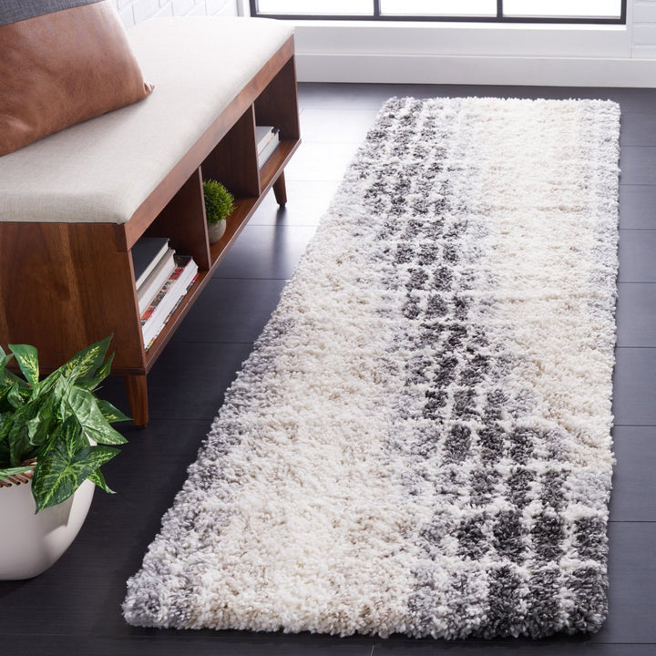 Safavieh FNT827A Fontana Shag 800 Ivory / Grey Image 9