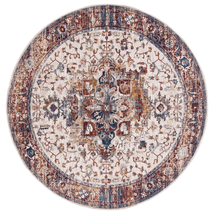 Safavieh HRL796A Heirloom 700 Ivory / Blue Rust Image 1