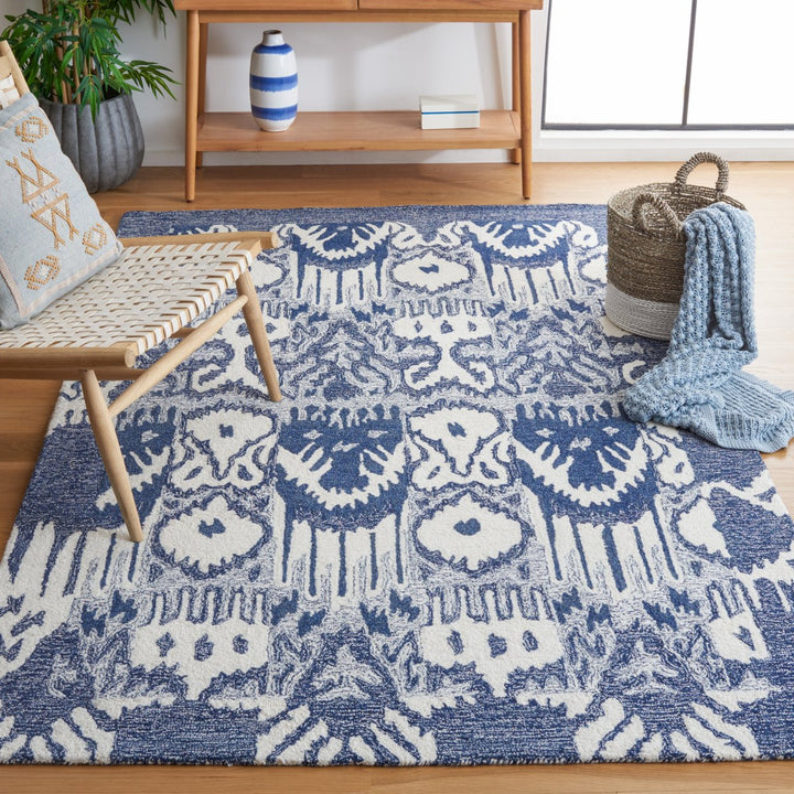 Safavieh IKT651M Ikat Blue / Ivory Image 1