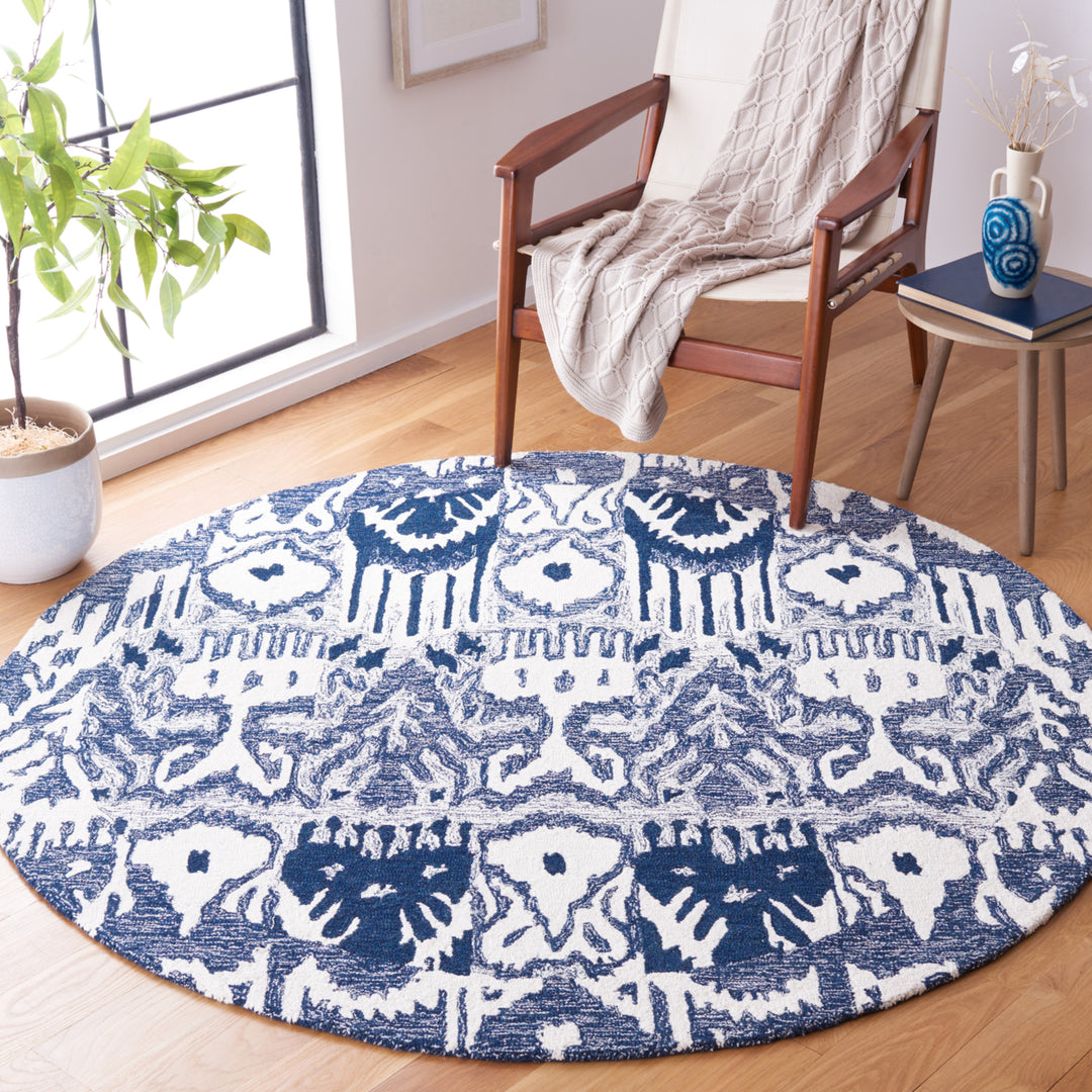 Safavieh IKT651M Ikat Blue / Ivory Image 8