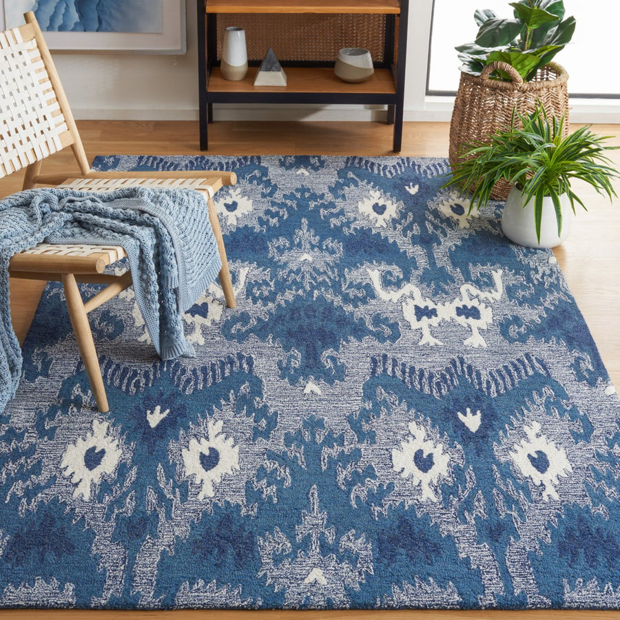 Safavieh IKT652M Ikat Blue / Ivory Image 1