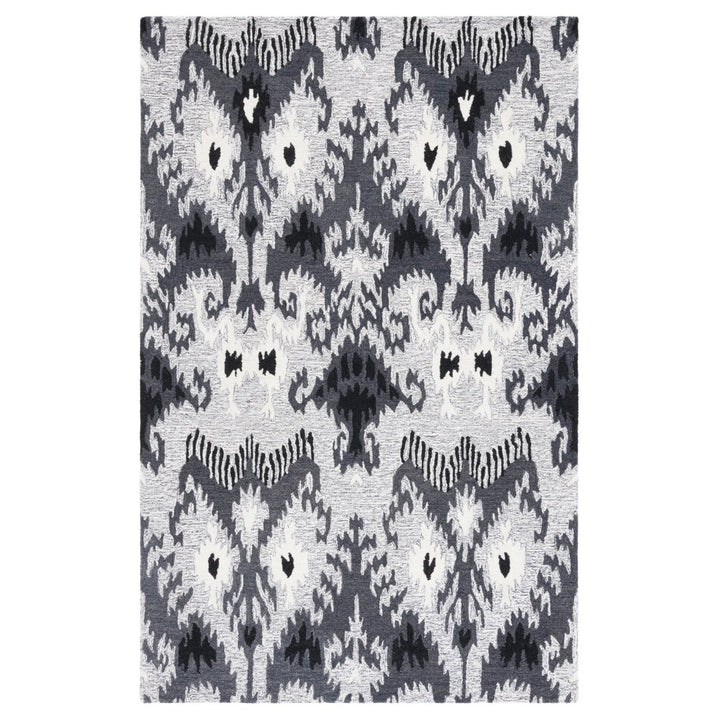 Safavieh IKT652Z Ikat Grey / Black Image 1