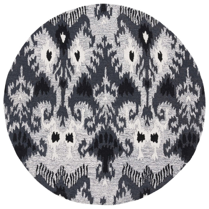 Safavieh IKT652Z Ikat Grey / Black Image 1