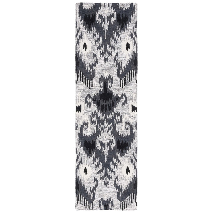 Safavieh IKT652Z Ikat Grey / Black Image 1