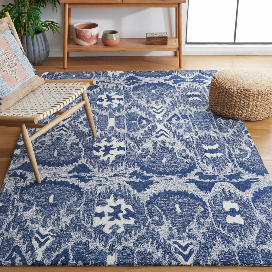 Safavieh IKT654M Ikat Blue / Ivory Image 1