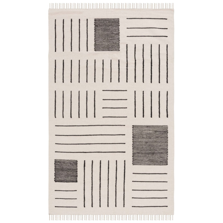 Safavieh KLM326A Kilim Ivory / Black Image 1