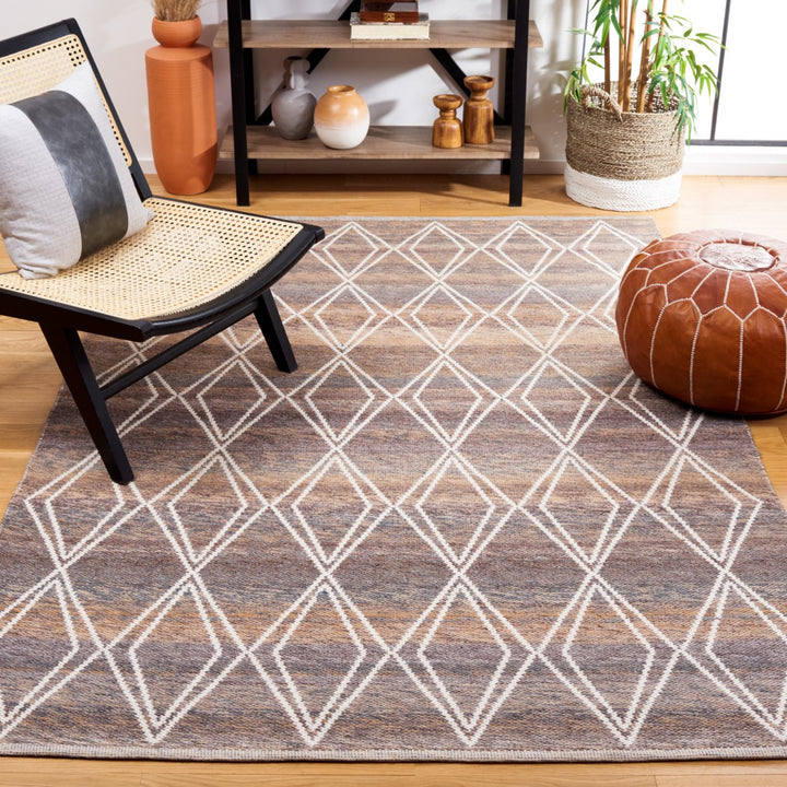 Safavieh KLM327T Kilim Brown / Grey Image 1