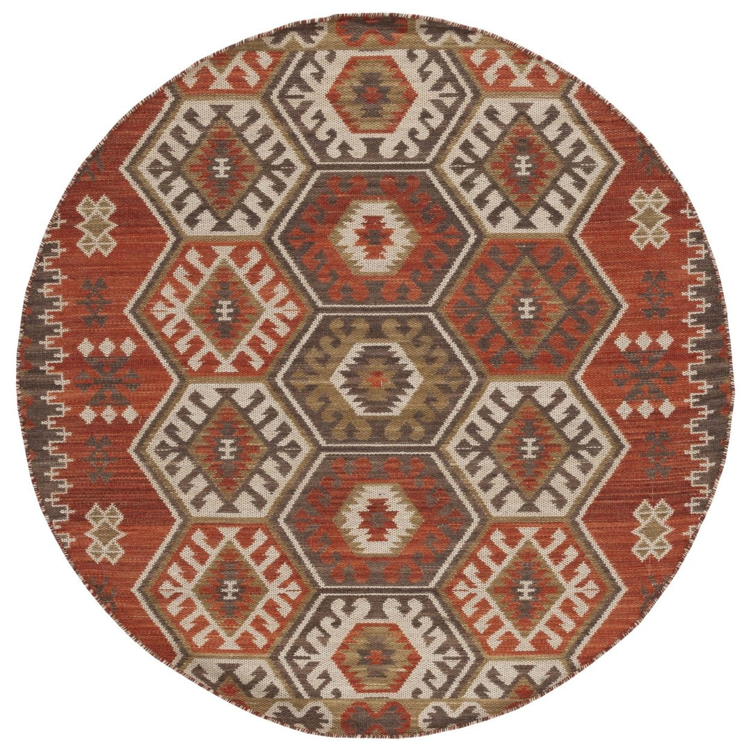 Safavieh KLM328Q Kilim Red / Olive Image 9