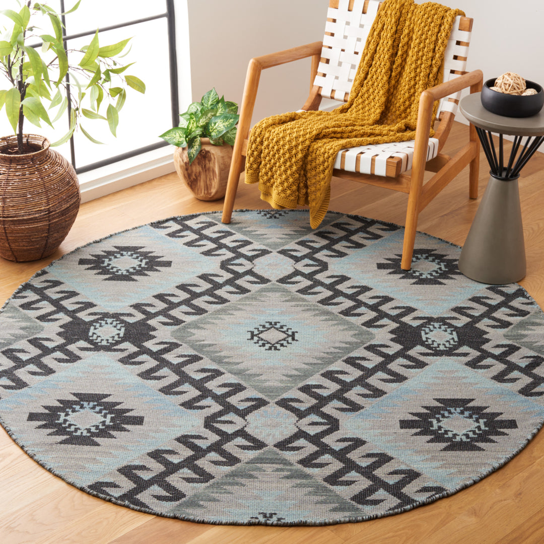 Safavieh KLM330F Kilim Grey / Black Image 8