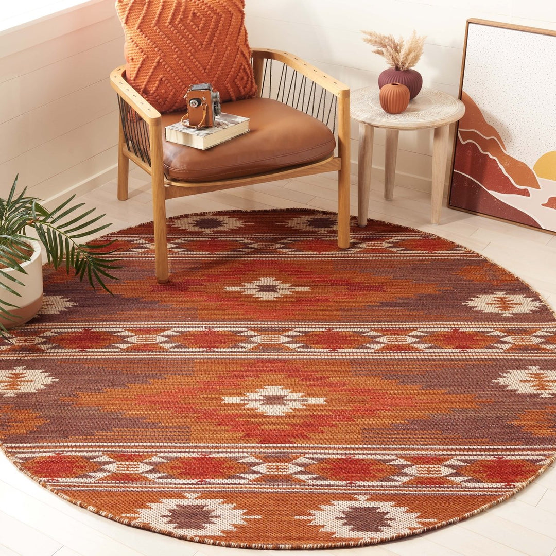 Safavieh KLM331T Kilim Brown / Dark Grey Image 8