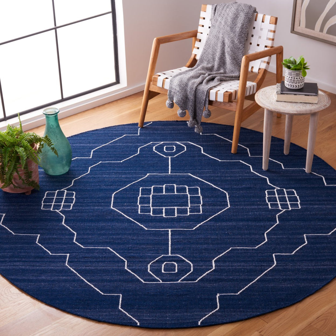 Safavieh KLM763N Kilim Navy / Ivory Image 8